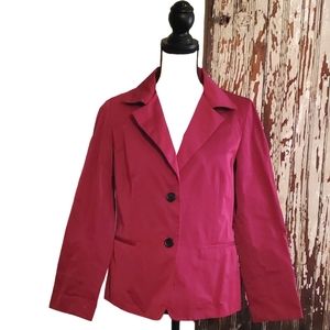 Lafayette 148 Button Down Jacket Hibiscus Pink Size 8